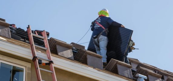 SunStreet workers on the roof